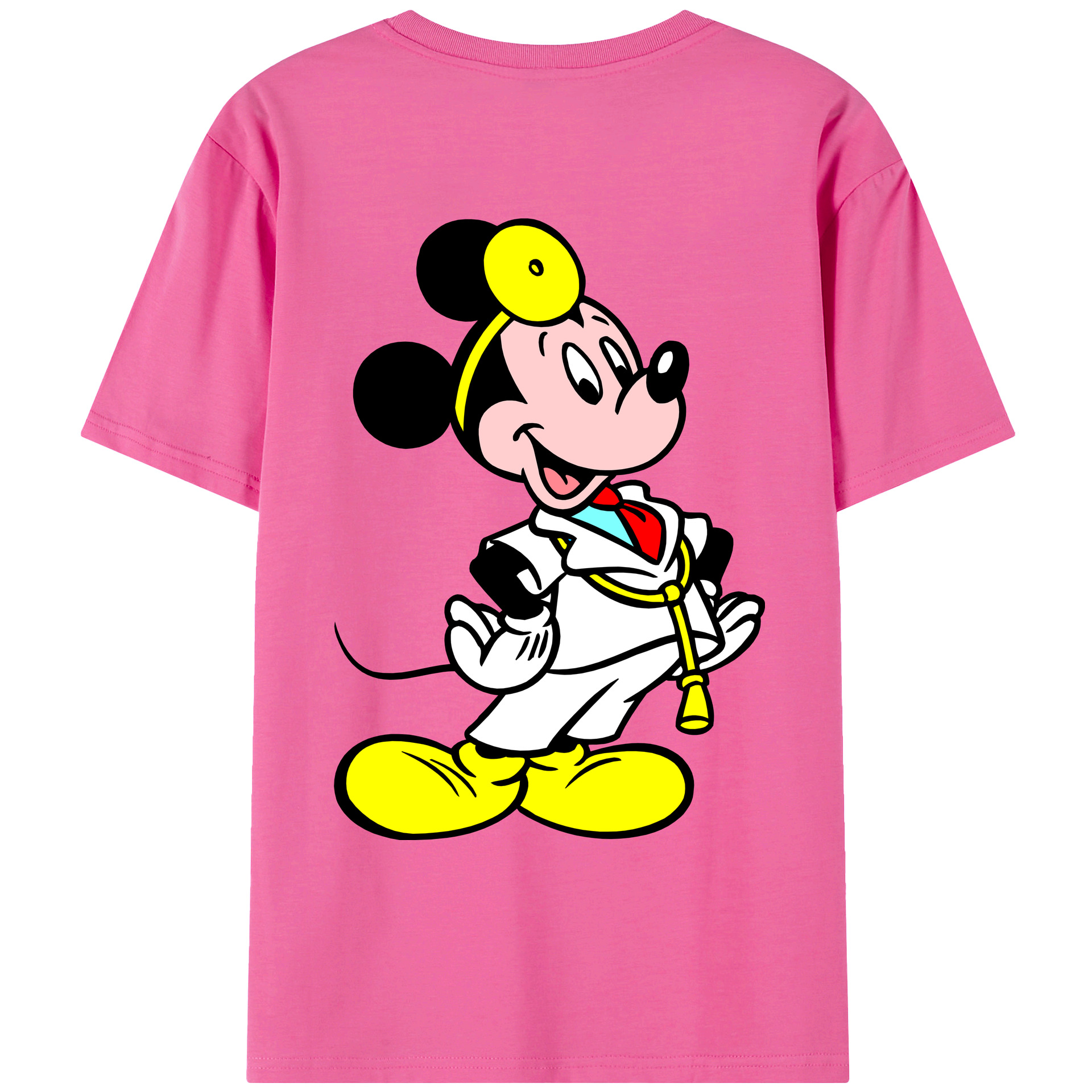 （画像用） ミッキーマウス Mickey Mouse レディース半袖Tシャツ(バックプリント)